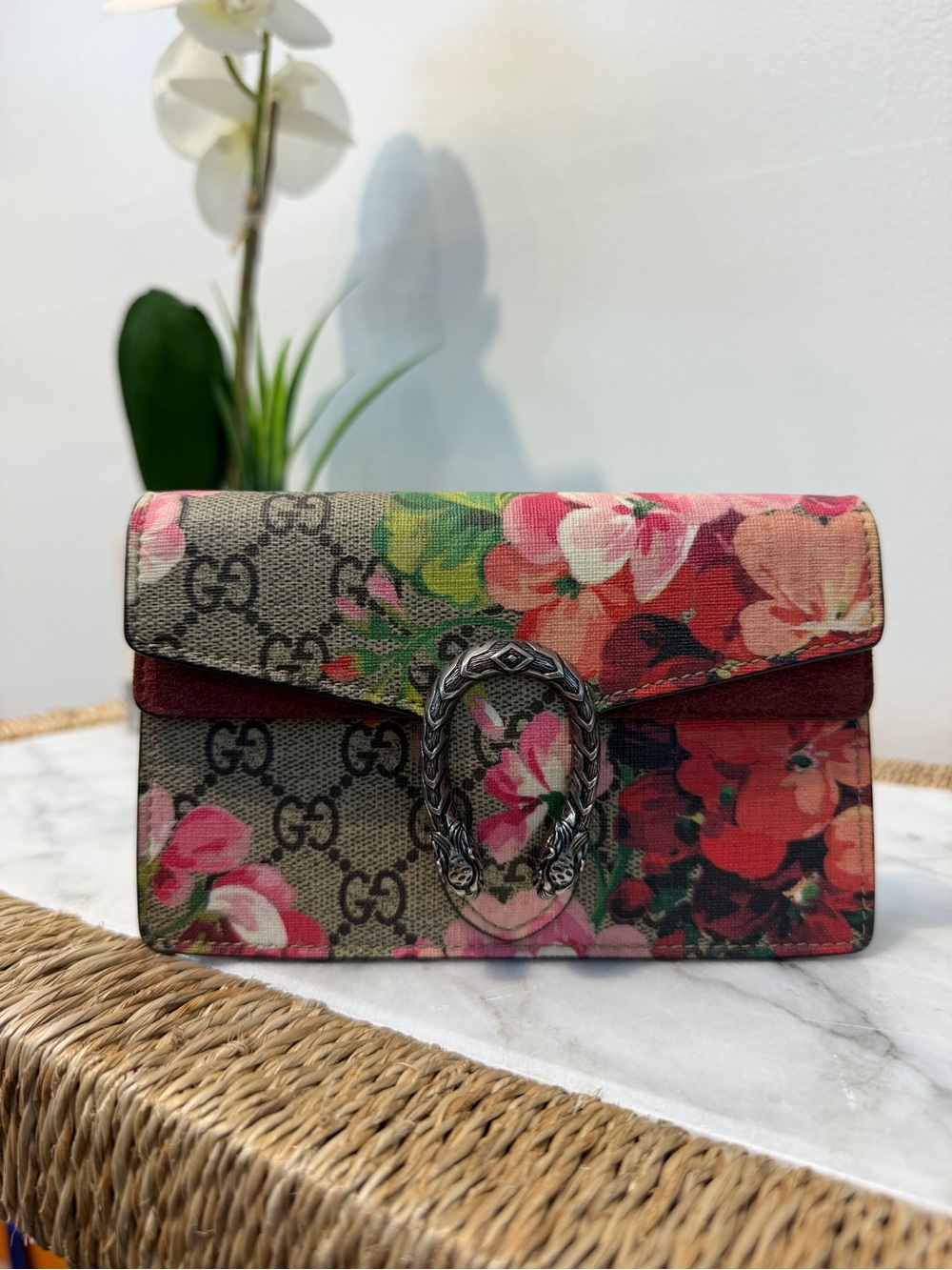 Gucci Dionysus GG Supreme Floral Mini Chain Shoulder Bag